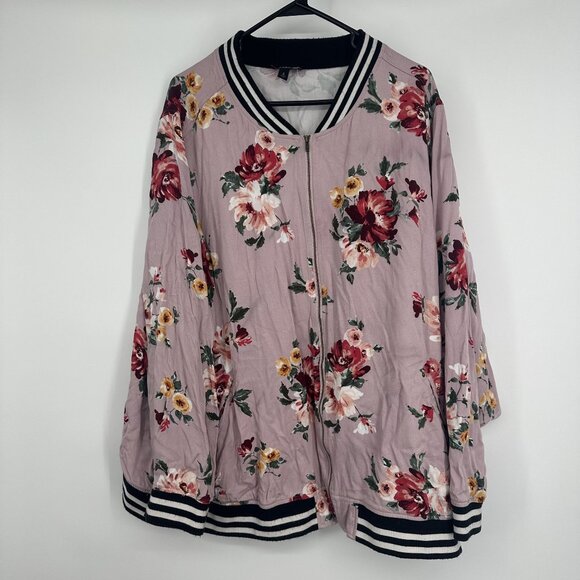 torrid Jackets & Blazers - Torrid Women's Floral Bomber Jacket Size 6XL‎